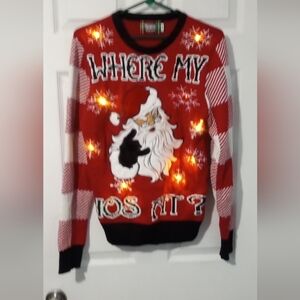 Spencer's Festive Red Santa Crewneck Sweater